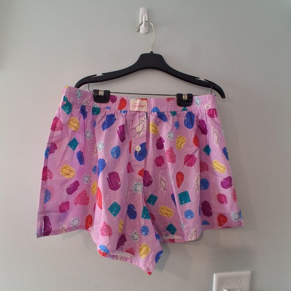 In My Sundays nwt Bejeweled in Amethyst boxer shorts womens XL  pajamas